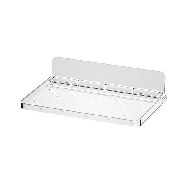 Wall Shelf for Bedroom,Bathroom Wall Shelf Clear Acrylic Floating Shelf Foldable Invisible Wall Mounted Shelf for Cosmetics Models Bathroom Towels and Other Small Organisers