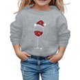 thumbnail image 1 of Grand Enfant Tout-Petit Mode Chandail à Capuchon Enfants Cardigan à Fermeture Éclair Filles Chandail à Fermeture Éclair Chandail à Capuchon à Fermeture Éclair Court Femmes Chandail à Enfiler Imprimé Filles Manches Longues Col Rond Chandail Molletonné Confortable Haut à Enfiler Doux Décontracté Gris 9-10 Ans, 1 of 4