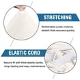 thumbnail image 2 of Suede Dining Room Chair Covers Dining Chair Slipcover Parsons Chair Slipcover Velvet Chair Covers for Dining Room Set of 4, Soft Stretch Removable High Back Chair Protector, Off White, 2 of 7