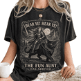 thumbnail image 5 of Fun Aunt Knight Riding Black Cat Shirt, Hear Ye Hear Ye Auntie Has Arrived Tee, Funny Medieval Cat Meme T-Shirt, Auntie Gift, 5 of 7