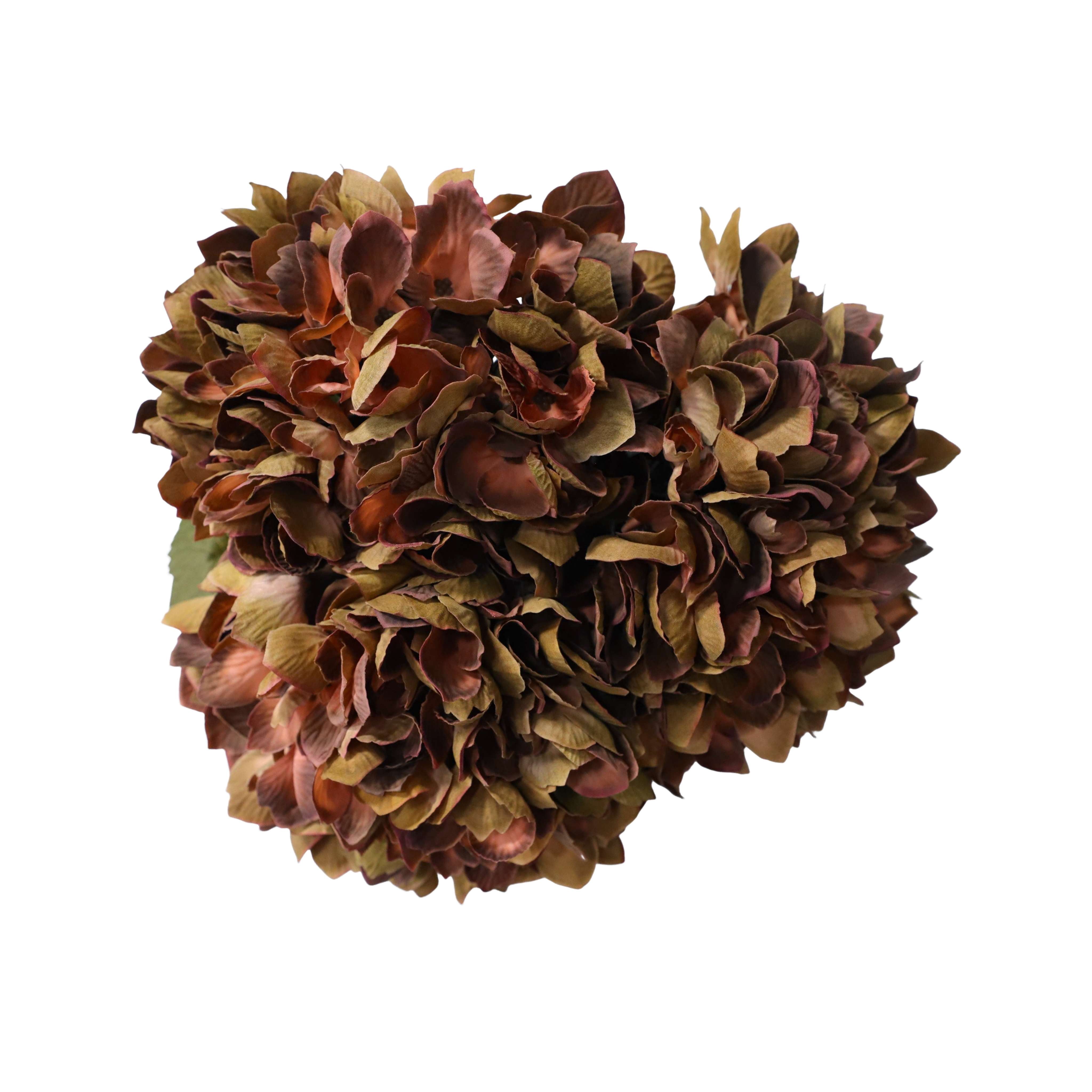 My Texas House Fall Faux Hydrangea Bundle, Brown, 20"