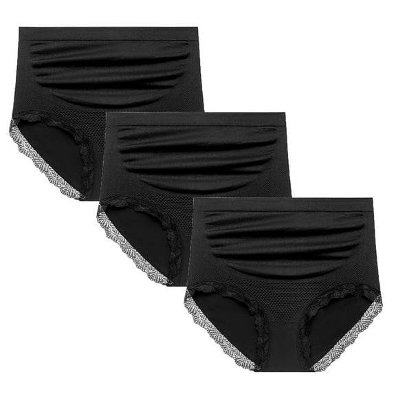 Xmarks 3 Pieces Maternity High Waist Pregnancy Panties Over Bump Seamless Support Maternity Underwear for Women