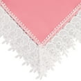 thumbnail image 5 of Unique Bargains Lace Rectangle Decor Macrame Polyester Kitchen Party Tablecloth Pink 51x71 Inch, 5 of 7