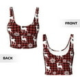 thumbnail image 5 of Picia Plaid Reindeer Snowflakes Sports Bra for Women,Padded Strappy Sports Bras Medium Support Yoga Bra with Removable Cups,Running Yoga Bra-X-Large, 5 of 9