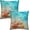 Beach Starfish, variant on Vintage Poppy Flower Pillow Covers Set of 2, 16"x16" Rustic Spring Summer Yellow Orange Floral Throw Pillowcases, Retro Cotton Cushion Cover for Sofa Couch Indoor Outdoor Decor