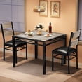 thumbnail image 3 of M optimized Dining Table Set for 2/4, Wood Kitchen Table with Upholstered Chairs, Kitchen Table Chairs Set w/Collision Angle for Small Space, Dining Room, Apartment, 3 of 7