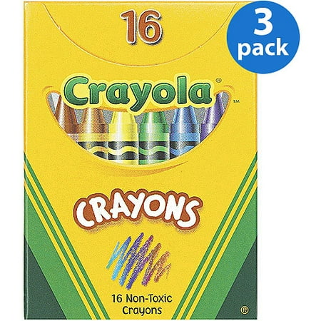 Crayola 16-Count Tuck Box Classic Color Crayons, 3 pack