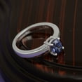 thumbnail image 4 of Mooneye 0.75 Ctw Oval Shape Simulated Tanzanite 925 Sterling Silver Solitaire Women Wedding Ring, 4 of 7