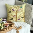 thumbnail image 2 of Pillow Cover Green 18x18 inch (45x45 cm), Decorative Lime Green Throw Pillow Cover, Multicolor Pigeon Pillow Cover, Square Silk Throw Pillow Cover, Floral Modern, Birds - Pigeon Love, 2 of 12