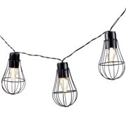 Everlasting Glow 6 ft. Solar Bulb Cage Patio String Lights