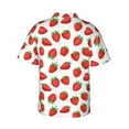thumbnail image 3 of Daiia Strawberries Hawaiian Shirt for Men Gentle Cotton Regular Short Sleeve Casual-Large, 3 of 9