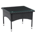 thumbnail image 4 of CorLiving Parksville Resin Wicker and Steel Square Outdoor End Table with Glass Top, Black, 4 of 6