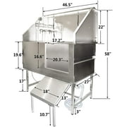 SHELANDY Stainless Steel Professional Pet Dog Grooming Bath tub