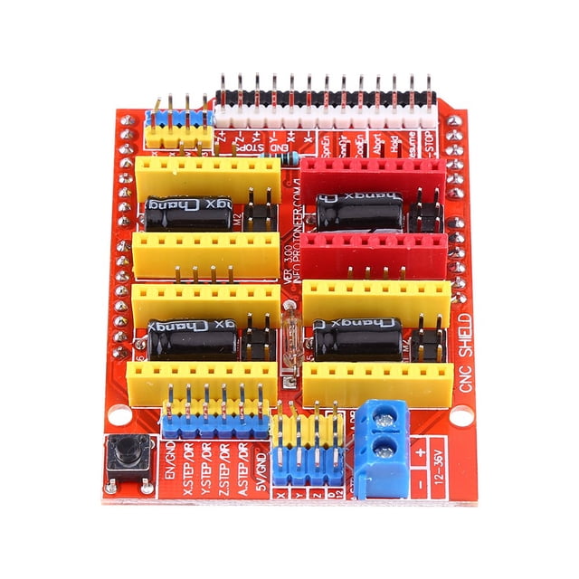 CNC, Kit De Controlador De Motor Compatible Con Máquina De Grabado, Impresora 3D, Controlador De Motor Paso A Paso Con Disipadores De Calor Para Soldar