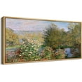 thumbnail image 4 of IDEA4WALL Extra Large Framed Canvas Print Wall Art Impressionist Garden Lush Floral Countryside Fine Art Vintage Pastel Spring Botanical Wall Decor Oversized Artwork Relax/Calm for Room - 60"x30", 4 of 5
