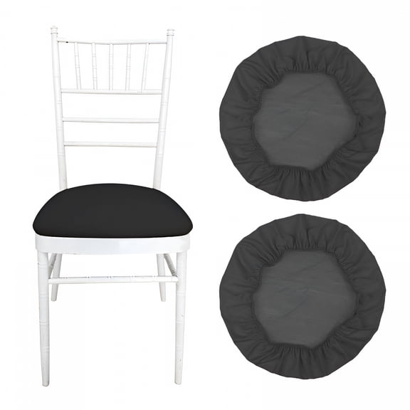 AUQ 2026 New 2 Pieces Dia.17-20" Stretchy Bar Stool Covers for Round Upholstered Chairs,Washable Dustproof Barstool Seat Slipcover for Kitchen,Dining Room,Breakfast Bar,Home Bar