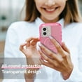 thumbnail image 6 of For iPhone 16 Transparent Phone Case Compatible with MagSafe, Triple Layer Magnetic Charging Case, iPhone 16 Heavy Duty Shockproof and Drop-Proof Phone Case, 6.1 inch,Crystal Pink, 6 of 6