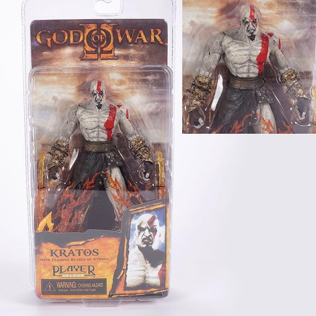 NECA-God of War 3 mesurost of Sparta Kratos, God of War 2, Kratos in Ares Armor W, Figura de acción Collecemballages Modelo de juguete, Mantequilla zhangmengya LED