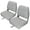 Grey/Grey, variant on MSC Fishing Folding Boat Seats,One Pair Pack (S103 White/Blue)