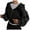Black, variant on Hpapadks Women's Fashion Hoodies Trendy Solid Hooded Zipper Pocket Long Sleeve Crop Top Women's Sweatshirt Black L