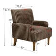 thumbnail image 6 of S-HOME Classic Mid-Century Modern Chair Plush Upholstered Armchair with 9-Inch Solid Wood Legs for Living Room Seating, Dark Coffee, 6 of 9