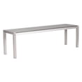 thumbnail image 1 of Modern Outdoor Bench, Silver Brushed Aluminum, 1 of 5