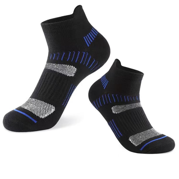 Xiao Hua 3 pares de calcetines invisibles para mujer y hombre, de corte bajo, tobilleros, antideslizantes, deportivos, para correr, informales, novedosos, negros