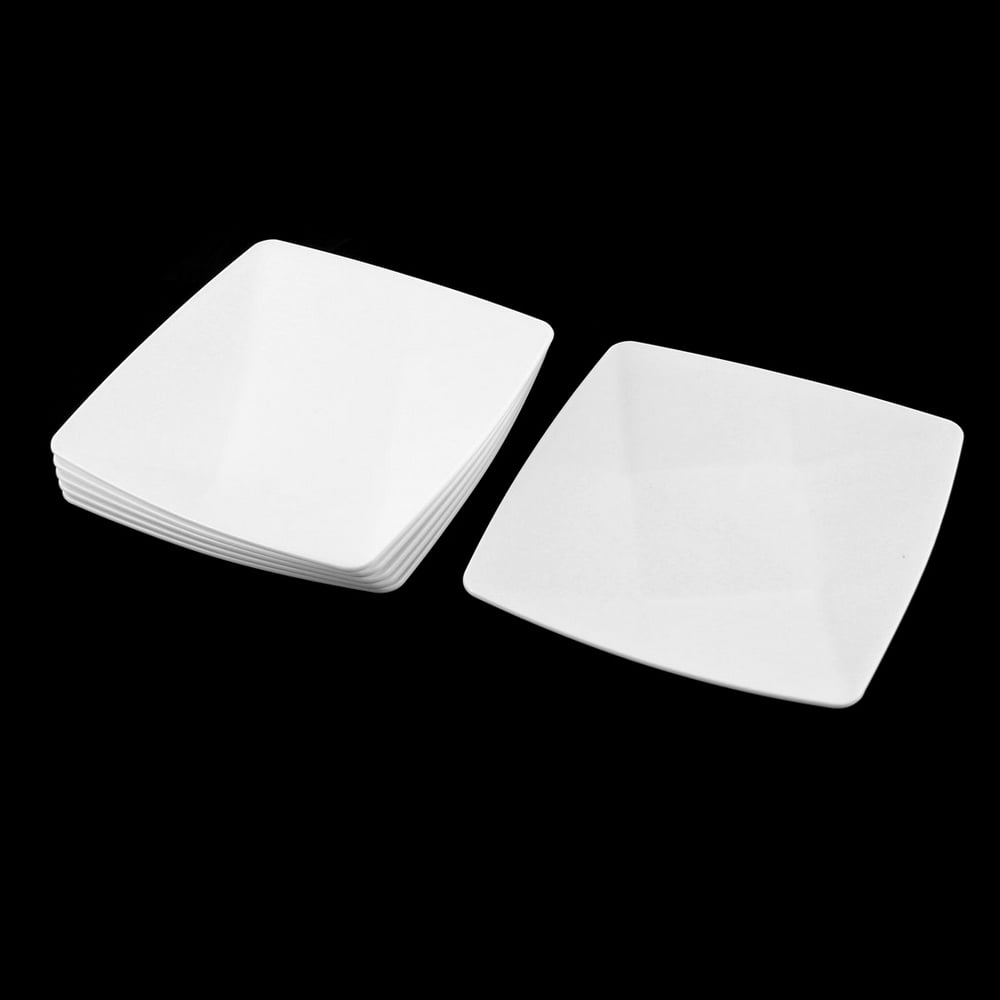 Unique Bargains Home Restaurant Plastic Square Shaped Lunch Food Dish