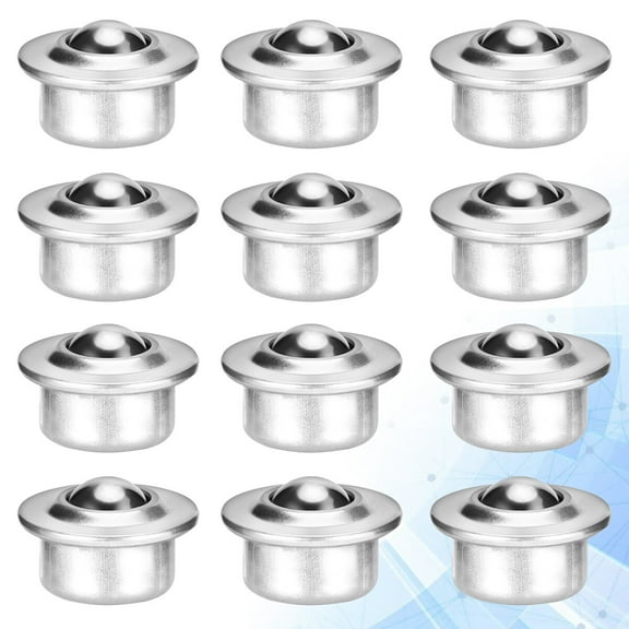 Mobestech 12Pcs Transfer Bearings Silver Metal Ball Bearing Casters Lightweight and Easy to Use