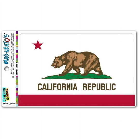 California State Flag Automotive Car Refrigerator Locker Vinyl Magnet