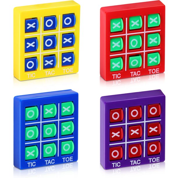 Minijuego de mesa Lewtemi Tic Tac Toe Travel, 4 unidades para niños
