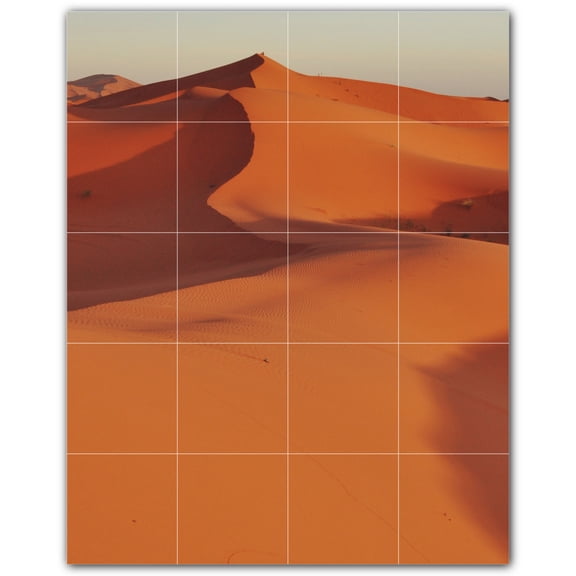 Picture-Tiles.com: Desert Ceramic Tile Wall Mural WAL500474-45S. 17"W x 21.25"H using (20) 4.25" x 4.25" Ceramic Tiles-Satin Finish