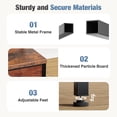 thumbnail image 5 of IULULU 67'' Computer Desk with 4 Drawer, Printer Cabinet and Power Outlet,Rustic Brown, 5 of 10