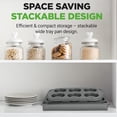 thumbnail image 5 of 6 Pieces Toaster Bakeware Set - Stackable and Non-Stick Gray Coating Inside & Outside Bake Tray Sheet Bakeware Set (Gray), 5 of 8