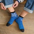thumbnail image 3 of Naloa Blue Christmas With Snowflakes Ankle Socks for Women Non Slip Socks No Show Socks Classic Low Cut Casual Socks Casual Socks, 3 of 7