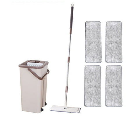 Lanbowo Dust Wizard Mop Cleaning Tool Kit 360 Degree Rotating Tile Marble Floor for Living Room Kitchen (Best Way To Clean Marble Floors)