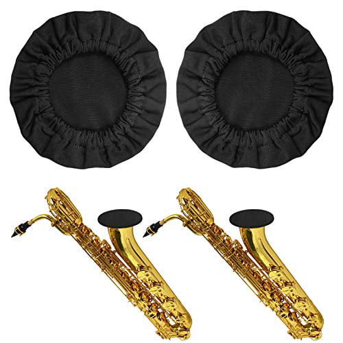 Black SAVITA 4.8-5.3inch Instruments Trumpet Bell Cover Saxophone Cover Clarinet Covering Instruments Protective Dust-Proof Cover for Trumpet Tuba Saxophone Clarinet Flugelhorn Cornet