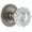Antique Pewter, variant on Grandeur Cirver_Prv_234 Circulaire Solid Brass Rose Privacy Door Knob Set - Grey