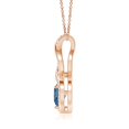 thumbnail image 2 of Angara Natural London Blue Topaz Infinity Heart Pendant Necklace for Women in 14K Rose Gold (Size-6mm) | November Birthstone Jewelry, 2 of 10