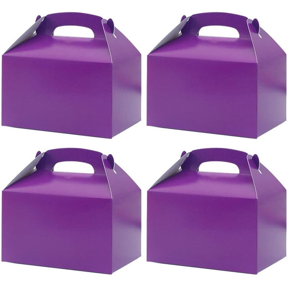 Purple Party Favor Treat Boxes 24 Pcs Box DIY Prefect for Purple Birthday Party Gift Giving Wedding Baby Shower Mermaid Party Decorations Supplies