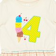 thumbnail image 4 of Inktastic Ice Cream Fourth Birthday Blue Girls Toddler Dress, 4 of 5