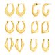 thumbnail image 1 of Juego de 6 Aros Finos para Mujer JeenMata Chapados en Oro Amarillo, 1 of 5