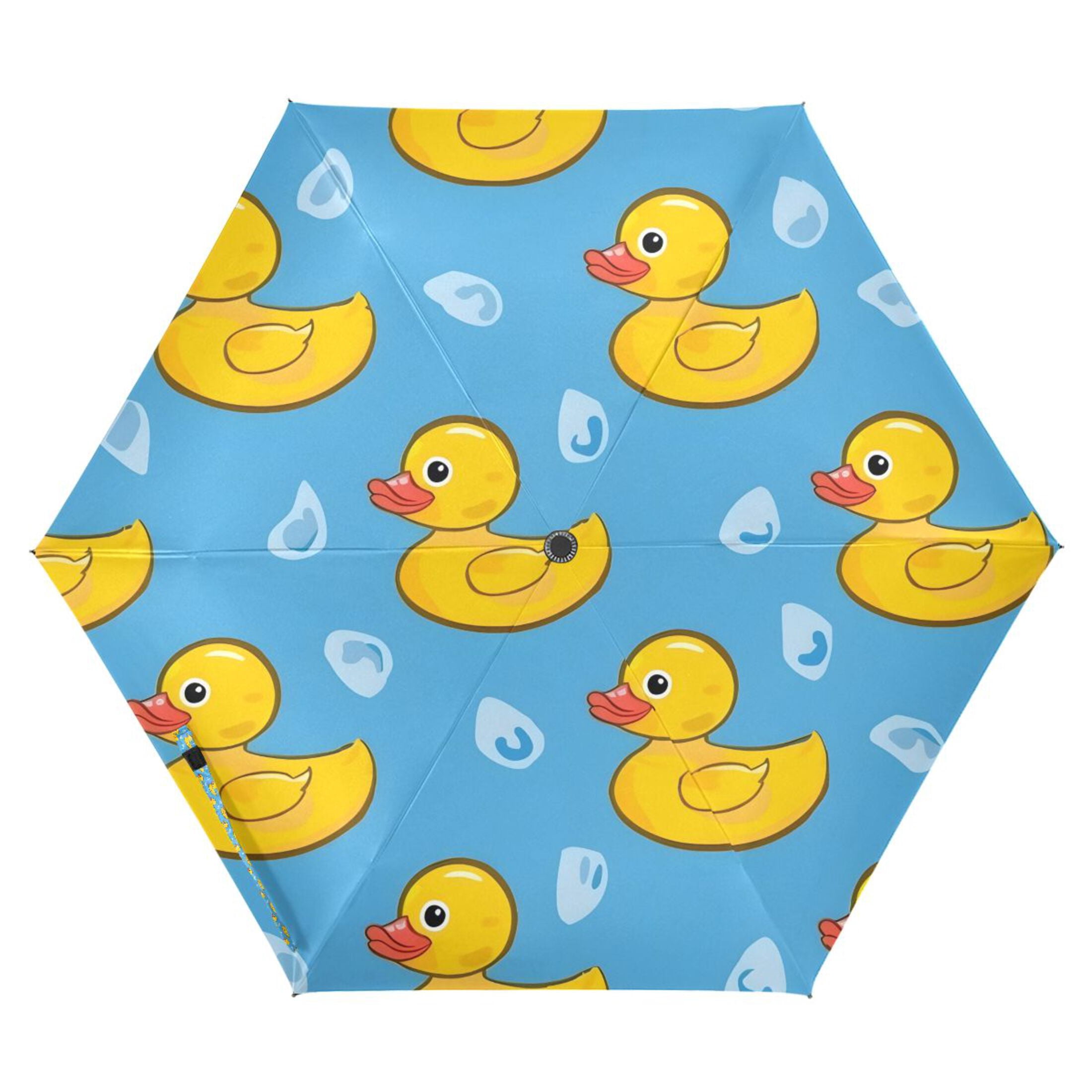 Little Duck on Water Compact Sun Umbrella Windproof Travel Umbrellas for Rain Strong Portable UV Protection
