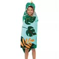 thumbnail image 2 of Hooded Bath Wrap Green Dinosaur, Dino Hooded Towel, 25" X 50", 2 of 3