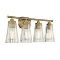 thumbnail image 4 of Chantilly 4-Light Bathroom Vanity Light in Warm Brass, 4 of 5