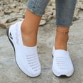 thumbnail image 5 of CAIXAI Low Top Walking Shoes Wide Walking Shoes for Women Classic Mesh Knitted Woven Sneakers Women Walking Anti-Skid Arch Support Platform Mary Janes Hands-Free Walking Tennis Shoes, 5 of 6