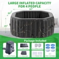 thumbnail image 5 of FICISOG 4 Person Inflatable Hot Tub, Polygon Portable Inflatable Hot Tubs with 120 Soothing Air Jets, 60" W x 25" H Outdoor Hot Tubs Spa - Black Gold, 5 of 7