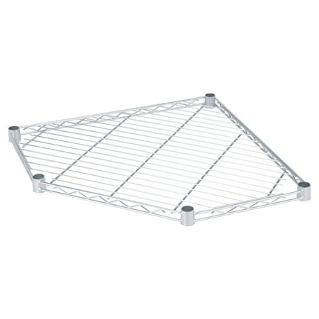 - Honey Can Do 5-Sided Steel Wire Corner Shelf with 350lb Capacity, Chrome
