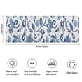 thumbnail image 3 of Blue Floral Leaf Pattern Bathroom Rugs Mat,Non Slip Microfiber Bathroom Rug,Rubber Backing,Soft Bathroom Mats for Bathroom Floor,Tub and Shower,47x17in(120x43cm), 3 of 5