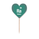 thumbnail image 1 of Ra Radio, elemento químico ciencia Etiqueta del corazón de la bandera del palillo de dientes, 1 of 3
